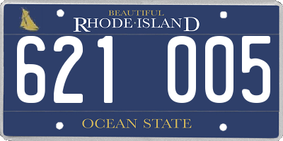 RI license plate 621005