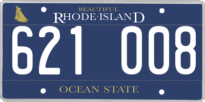 RI license plate 621008