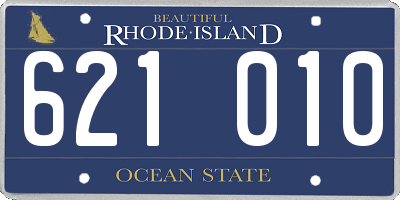 RI license plate 621010