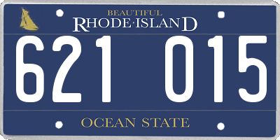 RI license plate 621015