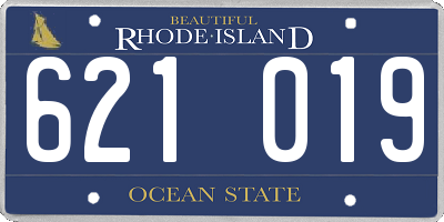 RI license plate 621019