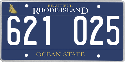 RI license plate 621025