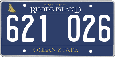 RI license plate 621026