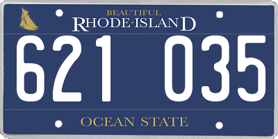RI license plate 621035