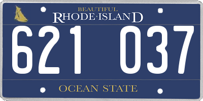 RI license plate 621037