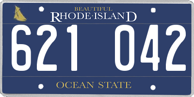 RI license plate 621042