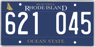 RI license plate 621045