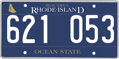 RI license plate 621053