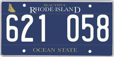 RI license plate 621058