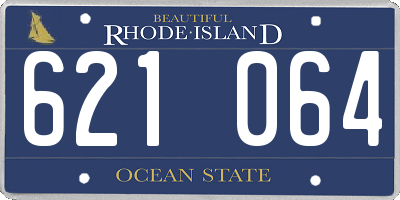 RI license plate 621064