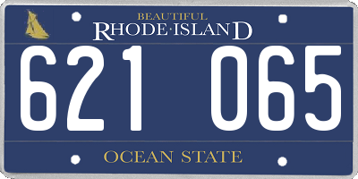 RI license plate 621065