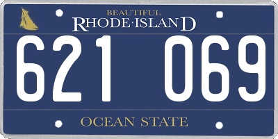 RI license plate 621069
