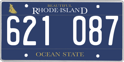 RI license plate 621087