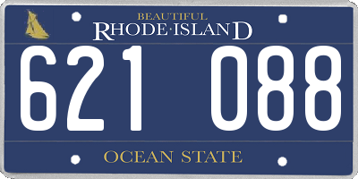 RI license plate 621088