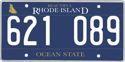RI license plate 621089