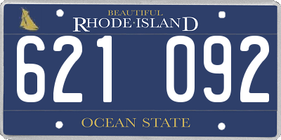 RI license plate 621092