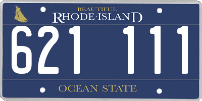 RI license plate 621111