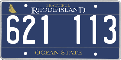RI license plate 621113
