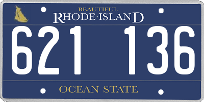 RI license plate 621136