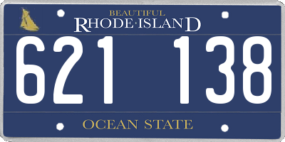 RI license plate 621138