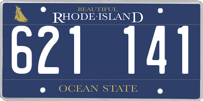 RI license plate 621141