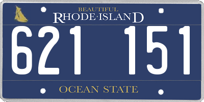 RI license plate 621151