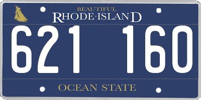 RI license plate 621160