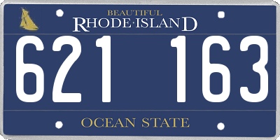 RI license plate 621163