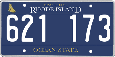 RI license plate 621173