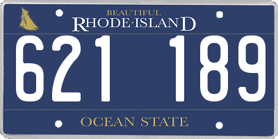 RI license plate 621189