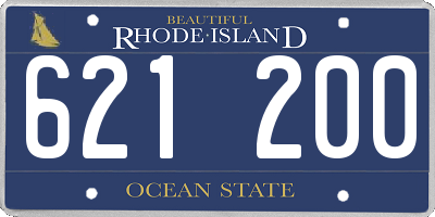 RI license plate 621200