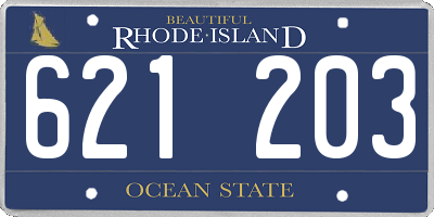 RI license plate 621203