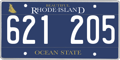 RI license plate 621205