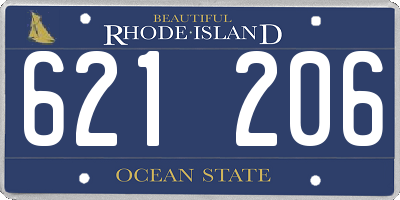 RI license plate 621206