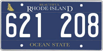 RI license plate 621208