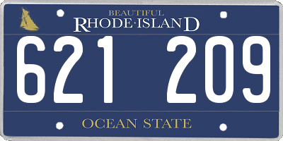 RI license plate 621209