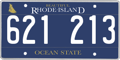 RI license plate 621213