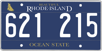 RI license plate 621215