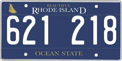 RI license plate 621218