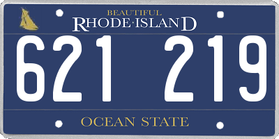 RI license plate 621219