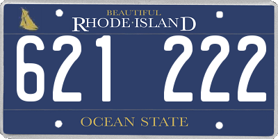 RI license plate 621222