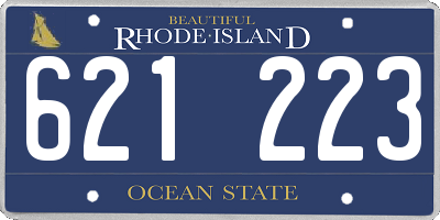 RI license plate 621223