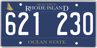 RI license plate 621230