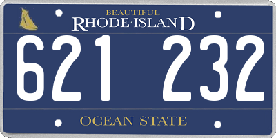 RI license plate 621232