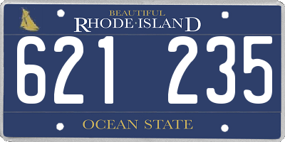 RI license plate 621235