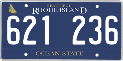 RI license plate 621236
