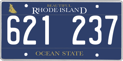 RI license plate 621237