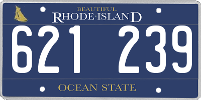 RI license plate 621239