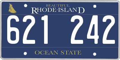 RI license plate 621242