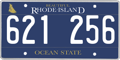RI license plate 621256